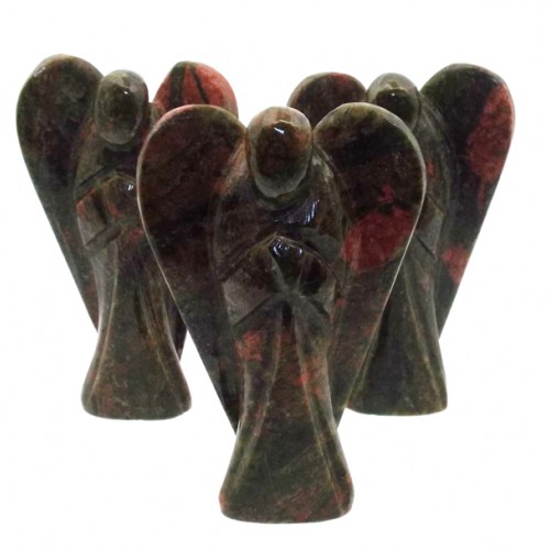 Unakite Carved Gemstone Angel